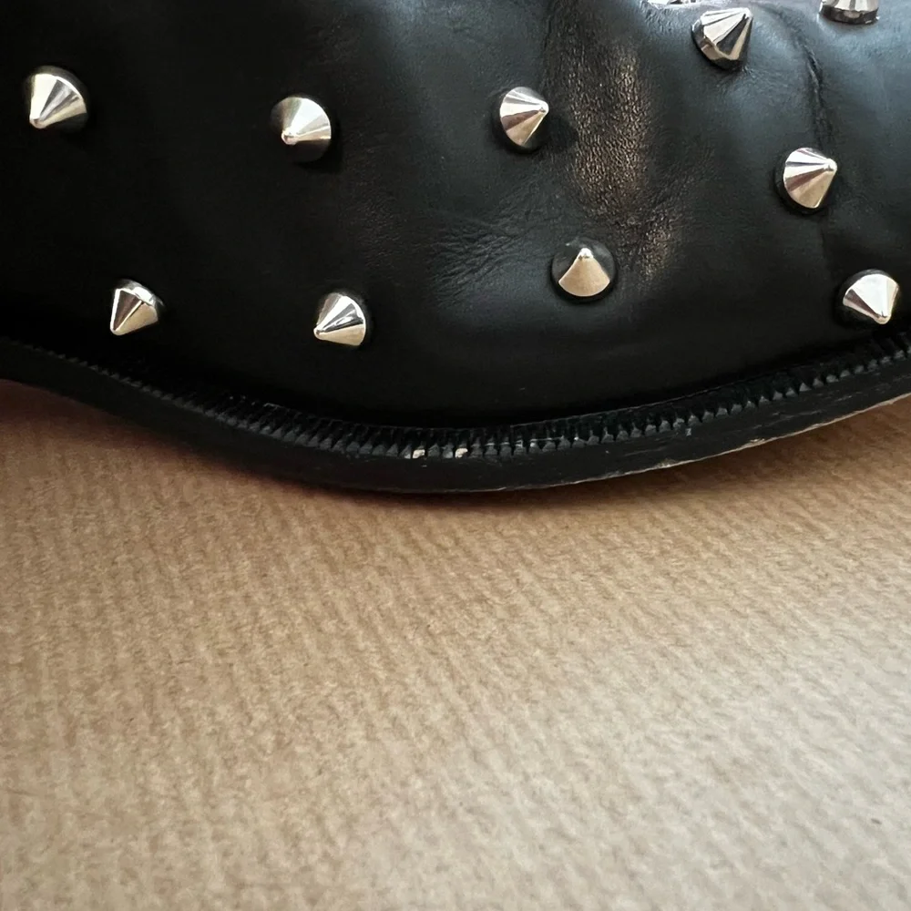 Authentic Christian Louboutin women’s 41.5 Meneboot Flat Calf Spikes - Picture 8 of 9